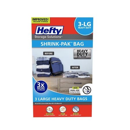 HEFTY Shrink-Pak Clear Vacuum Cube Storage Bags, 2PK HFT-7046463-2